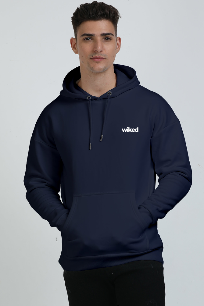 Wiked Dark Hooded Oversized Sweatshirt